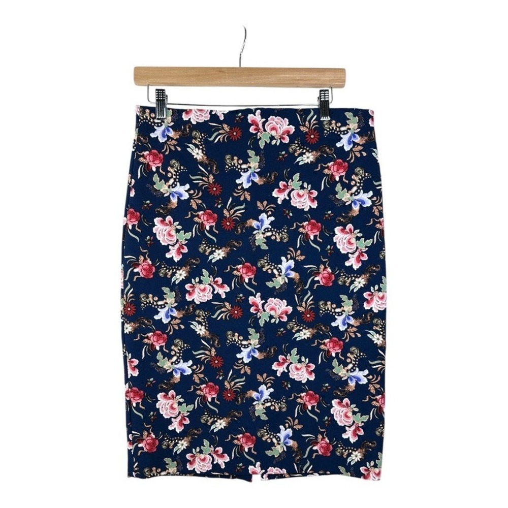 Philosophy‎ Republic Womens Straight Pencil Skirt Blue Floral Printed Size 6